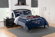 Load image into Gallery viewer, Northwest NFL New England Patriots Comforter and Sham Set, Full/Queen, Draft