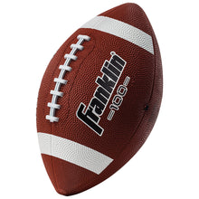 Load image into Gallery viewer, Franklin Sports Junior/Youth Football - Grip-Rite 100 - Kids Junior Size - Durable Outdoor Rubber Football - Brown/White