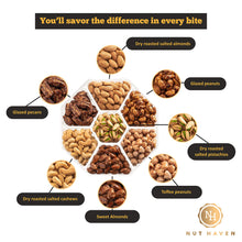 Load image into Gallery viewer, Fathers Day Nuts Gift Basket - Assortment of Sweet & Roasted Salted Gourmet Nuts - Assorted Food Gift Box for Husband, Dad, Him, Fathers Day, Family, Sympathy, Men & Women.