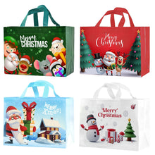 Load image into Gallery viewer, 16PCS Christmas Gift Bags,Christmas Tote Bags with Handles, Christmas Treat Bags, Multifunctional Non-Woven Christmas Bags for Gifts Wrapping Shopping, Xmas Party Supplies, 13"×9.8"×6.6"