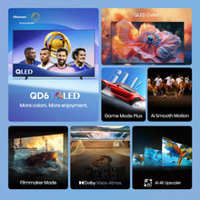 Load image into Gallery viewer, Hisense 85" Class QD6 Series (85QD6QF, 2025 Model) QLED 4K UHD Smart Fire TV, Voice Remote with Alexa, Dolby Vision, Dolby Atmos, Motion Rate 120, HDR 10+, Game Mode Plus, MEMC, VRR, ALLM