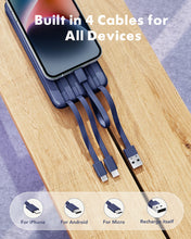 Load image into Gallery viewer, Portable Charger with Built in Cables, Portable Charger with Cords Wires Slim 10000mAh Travel Essentials Battery Pack 6 Outputs 3A High Speed Power Bank for iPhone Samsung Pixel LG Moto iPad