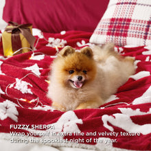 Load image into Gallery viewer, Bedsure Christmas Blanket Red - Luxury Christmas Decorations Holiday Deer Blanket Warm Cozy Sherpa Blanket Gift 50"x60"