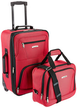 Load image into Gallery viewer, Rockland Fashion Softside Upright Luggage Set,Expandable, Red, 2-Piece (14/19)