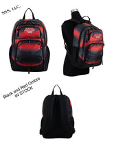 Load image into Gallery viewer, Red and Black Ombre Backpack with DST 1913 Decal