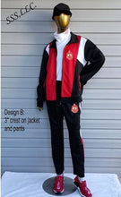 Load image into Gallery viewer, Red, Black, and White Colorblock DST Track Suit