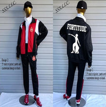 Load image into Gallery viewer, Red, Black, and White Colorblock DST Track Suit