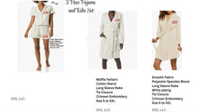Load image into Gallery viewer, 3 Piece DST Summer Pajama and Robe Set