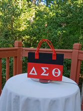 Load image into Gallery viewer, Customizable Red and Black DST Felt Tote Bag