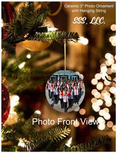 Load image into Gallery viewer, Ceramic 3" Photo Ornament with Customizable Back