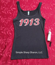 Load image into Gallery viewer, Black Tank Top with the "1913" Theme