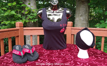 Load image into Gallery viewer, Black Tank Top with "DST Letter and Crest" Theme