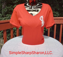 Load image into Gallery viewer, Red Tee with DST Torch of Wisdom Design