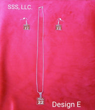 Load image into Gallery viewer, Customizable Season and Year Earring and Necklace Set