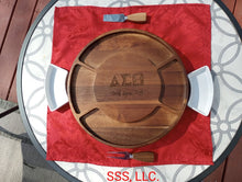 Load image into Gallery viewer, Rotating Charcuterie Plate with the DST Logo