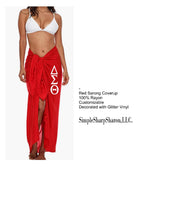 Load image into Gallery viewer, DST Red, White, or Black Sarong Customizable Coverup