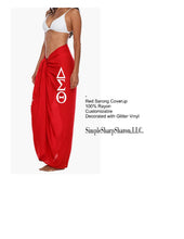 Load image into Gallery viewer, DST Red, White, or Black Sarong Customizable Coverup