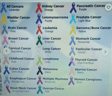 Load image into Gallery viewer, Black Tee with DST Cancer Survivor and Bling Ribbon Theme