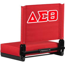 Load image into Gallery viewer, Red/White Outline Letter Print Stadium Seat