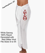 Load image into Gallery viewer, DST Red, White, or Black Sarong Customizable Coverup