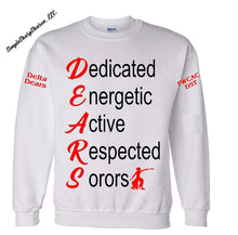 Load image into Gallery viewer, Delta D.E.A.R.S. Design 1 on white tops