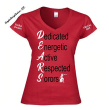 Load image into Gallery viewer, Delta D.E.A.R.S. Design 1 on red tops