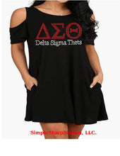 Load image into Gallery viewer, Cold Shoulder Sundress with DST Bling