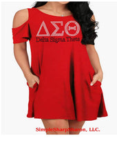 Load image into Gallery viewer, Cold Shoulder Sundress with DST Bling