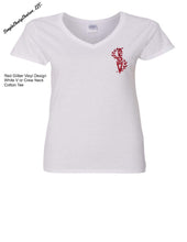 Load image into Gallery viewer, White Tee with DST Torch of Wisdom Design