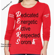 Load image into Gallery viewer, Delta D.E.A.R.S. Design 1 on red tops
