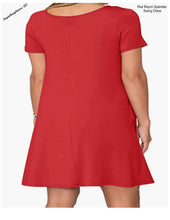 Load image into Gallery viewer, Red Swing Dress with DST Shield