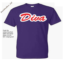 Load image into Gallery viewer, Purple tee with DST Symbols