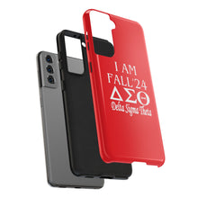 Load image into Gallery viewer, Phone Case in Red with I AM FALL &#39;24 DST Theme in White
