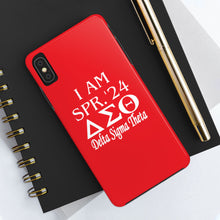 Load image into Gallery viewer, Phone Case in Red with I AM SPR. &#39;24 DST Theme in White
