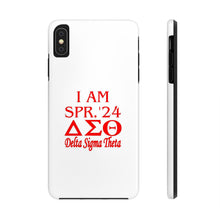 Load image into Gallery viewer, Phone Case in White the I AM SPR. &#39;24 DST Theme in Red
