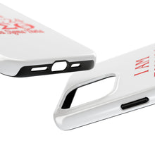 Load image into Gallery viewer, Phone Case in White with I AM FALL &#39;24 DST Theme in Red
