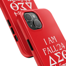 Load image into Gallery viewer, Phone Case in Red with I AM FALL &#39;24 DST Theme in White
