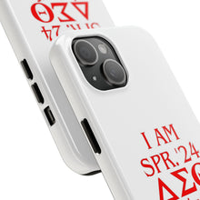 Load image into Gallery viewer, Phone Case in White the I AM SPR. &#39;24 DST Theme in Red
