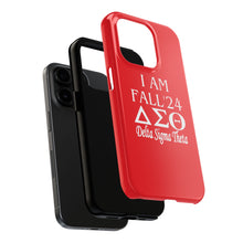 Load image into Gallery viewer, Phone Case in Red with I AM FALL &#39;24 DST Theme in White
