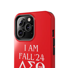 Load image into Gallery viewer, Phone Case in Red with I AM FALL &#39;24 DST Theme in White
