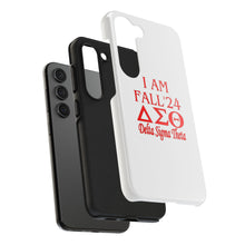 Load image into Gallery viewer, Phone Case in White with I AM FALL &#39;24 DST Theme in Red
