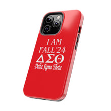 Load image into Gallery viewer, Phone Case in Red with I AM FALL &#39;24 DST Theme in White
