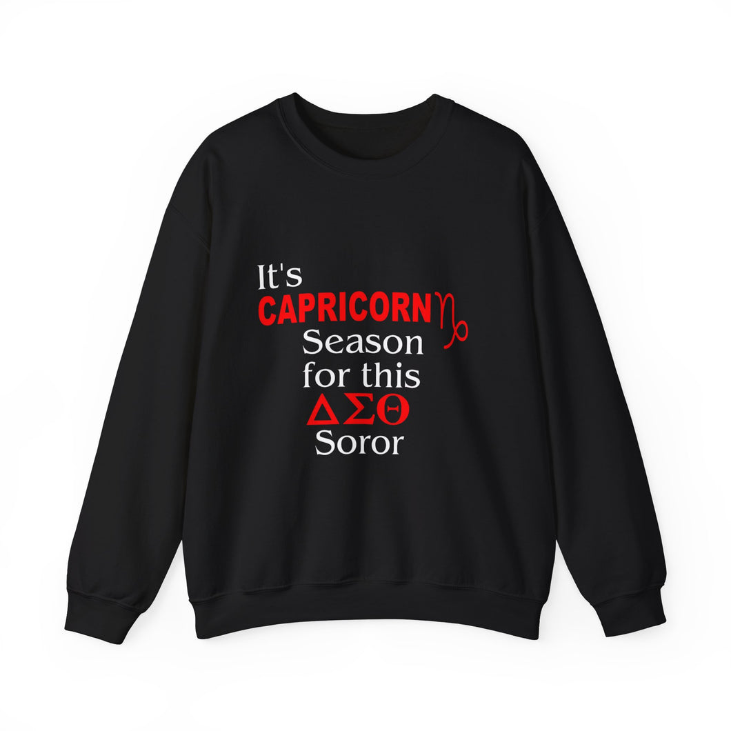 Capricorn Season DST Black Unisex Heavy Blend™ Crewneck Sweatshirt