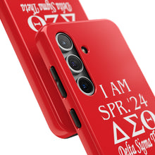 Load image into Gallery viewer, Phone Case in Red with I AM SPR. &#39;24 DST Theme in White
