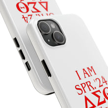 Load image into Gallery viewer, Phone Case in White the I AM SPR. &#39;24 DST Theme in Red
