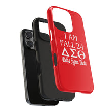 Load image into Gallery viewer, Phone Case in Red with I AM FALL &#39;24 DST Theme in White
