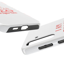 Load image into Gallery viewer, Phone Case in White with I AM FALL &#39;24 DST Theme in Red
