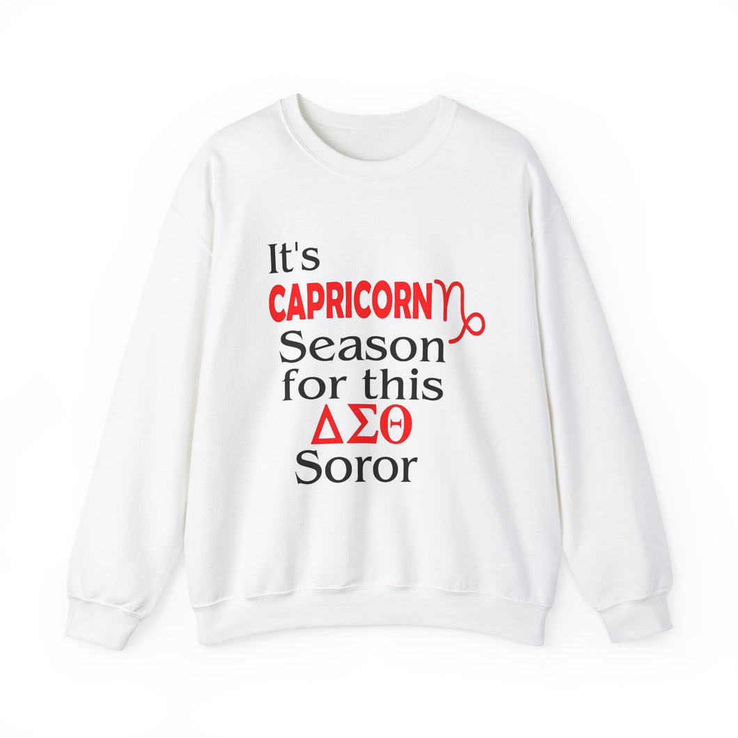 Capricorn Season DST White Unisex Heavy Blend™ Crewneck Sweatshirt