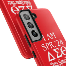 Load image into Gallery viewer, Phone Case in Red with I AM SPR. &#39;24 DST Theme in White
