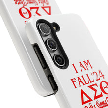 Load image into Gallery viewer, Phone Case in White with I AM FALL &#39;24 DST Theme in Red
